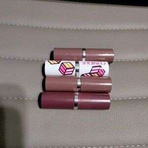 CLINIQUE 3 Tubes Bare Pop 02 and 1 Tube Love Pop 13 Lip Colour+Primer Lipstick
